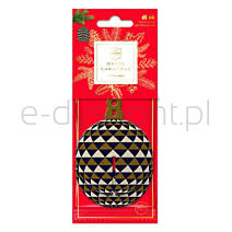Aroma Home Odświeżacz Powietrza Do Samochodu Xmas Cellulose 3D Bauble Navy Blue &Amp Gold Zimowy Las