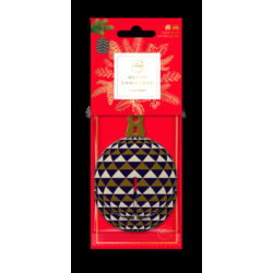 Aroma Home Odświeżacz Powietrza Do Samochodu Xmas Cellulose 3D Bauble Navy Blue &Amp Gold Zimowy Las