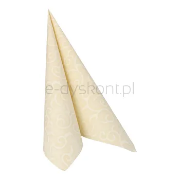 Serwetki, "ROYAL Collection", składane w 1/4, 40 cm x 40 cm, szampańskie, "Casali", 50 szt.