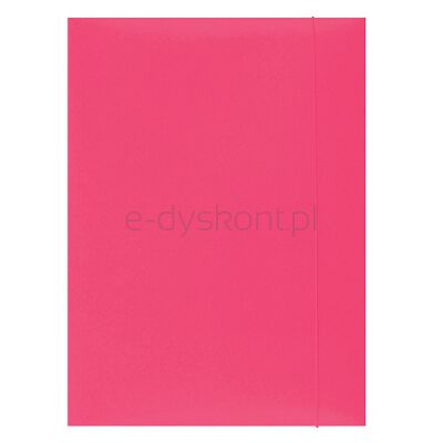 Office Products Teczka z gumką, karton, A4, 300gsm, 3-skrz., różowa 