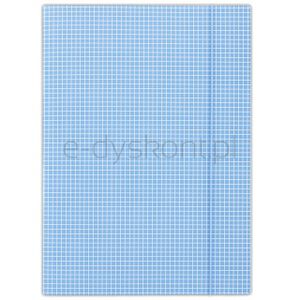 Donau Teczka z gumką karton, A4, 400gsm, 3-skrz., niebieska w kratę