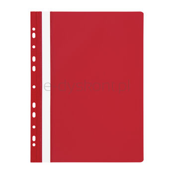 Skoroszyt A4 z europerforacją PP czerwony 10 szt