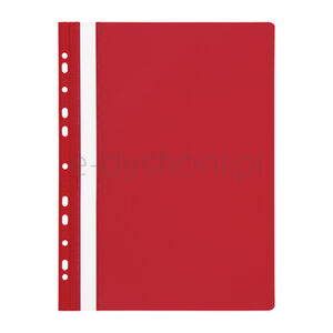 Skoroszyt A4 z europerforacją PP czerwony 10 szt
