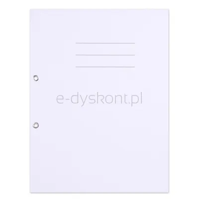 Office Products Skoroszyt Budget, Karton, Z Oczkiem, Nadruk, 1/1, A4, 250Gsm, Biały