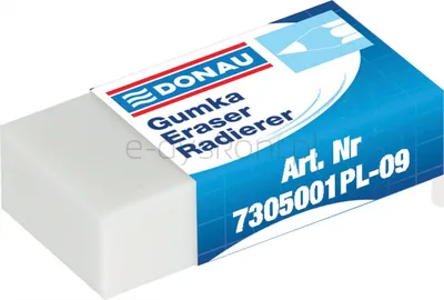 Donau Gumka Uniwersalna 41X21X11Mm, Biała