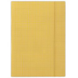 Donau Teczka z gumką karton, A4, 400gsm, 3-skrz., pomarańczowa w kratę
