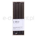 Donau HOME Świeca stołowa długa ryflowana 25x300 mm, 4 szt., brązowa - 2