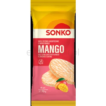 SONKO Wafle ryżowo-kukurydziane o smaku mango 70g