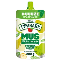 Tymbark Mus 100% Gruszka Jabłko Banan 200 G