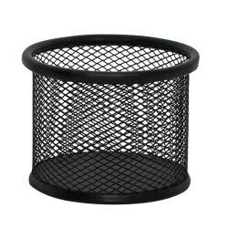 Q-Connect Pojemnik Na Przybory Office Set, Metalowy, 90X68Mm, Czarny