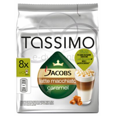 Jacobs Tassimo Latte Macchiato Caramel Kawa Mielona 8 Kapsułek I Mleko 8 Kapsułek 268 G