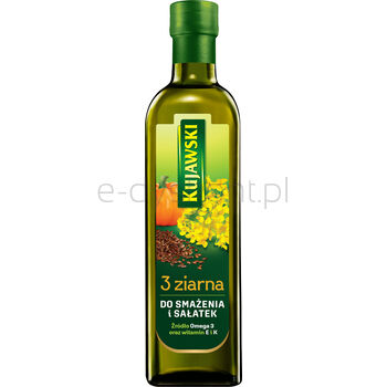 Kujawski 3 Ziarna Olej Z Rzepaku Lnu I Pestek Dyni 750 Ml