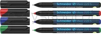 Zestaw foliopisów permanentnych SCHNEIDER Maxx 220, S, 0,4 mm, 4 szt., pudełko z zawieszką, mix kolorów - 2