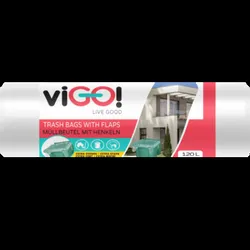 Vigo! Worki Ld Transparentne Z Uszami, 120L, 26 Szt.