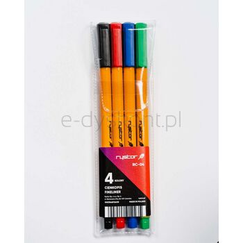 Rystor Cienkopis RC-04 4sztuki mix etui