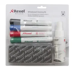 Zestaw Do Tablic Rexel, Spray, Gąbka Niemagnetyczna Oraz 4 Markery