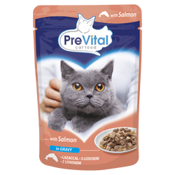 Prevital Sterile Pełnoporcjowa Karma Dla Kotów Z Łososiem W Sosie 100G