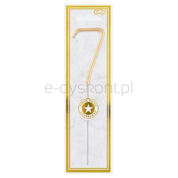 Złota Cyfra 7 (Zimny Ogień) 7,5 Cm