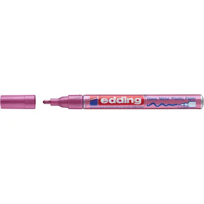 Marker Olejowy Połyskujący E-751 Edding, 1-2 Mm, Różowy Metaliczny