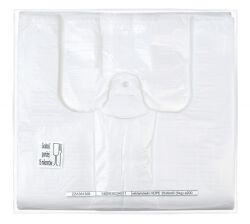 Sarantis Reklamówka HDPE, podstawowa, 25/6/45 cm, 8 mikr., 200 szt., biała