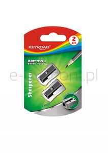 Keyroad Temperówka Metal, aluminiowa, pojedyncza, 2szt, blister