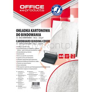 Office Products Okładki do bindowania karton, A4, 250gsm, skóropodobne, 100szt., białe