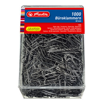 Herlitz Spinacze metalowe 1000 szt 32 mm