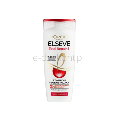 Elseve Total Repair 5 Szampon Regenerujący Do Włosów Zniszczonych 400 Ml(data przydatności 31.03.2026)