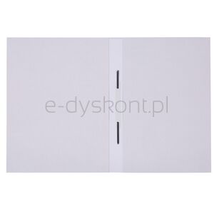 Skoroszyt OFFICE PRODUCTS Budget Pro, karton, z listwą, biały wewn., A4, 250gsm, biały