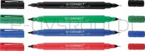 Q-Connect Marker Do Płyt Cd/Dvd Dual, 0,4Mm I 1 Mm (Linia), Czerwony  - 2