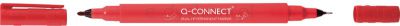Q-Connect Marker Do Płyt Cd/Dvd Dual, 0,4Mm I 1 Mm (Linia), Czerwony 