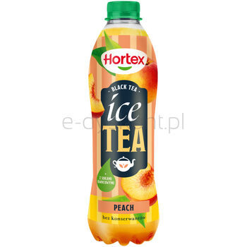 Hortex Ice Tea Napój jabłkowo-brzoskwiniowy z dodatkiem ekstraktu z liści czarnej herbaty butelka Pet 1L SK