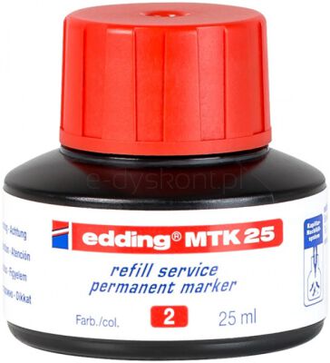 Edding Tusz Do Uzupełniania Markerów Permanentnych E-Mtk 25 Czerwony 