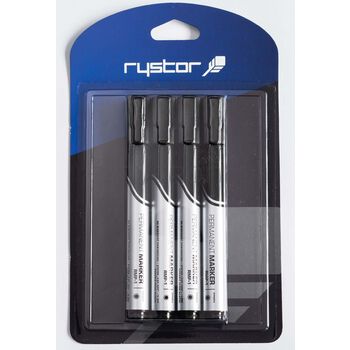 Rystor Marker permanentny RMP-1 czarny 4szt. blister