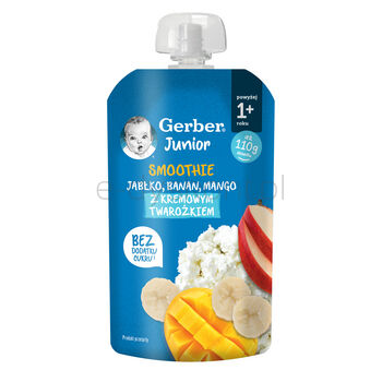 Gerber Smoothie Jabłko, banan, mango z kremowym twarożkiem 110 g