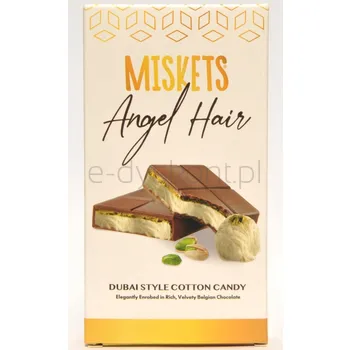 ANGEL HAIR Czekolada mleczna z nadzieniem z 15 % kremu pistacjowego i 35 % nitkami ciasta pismanlye 90 gram