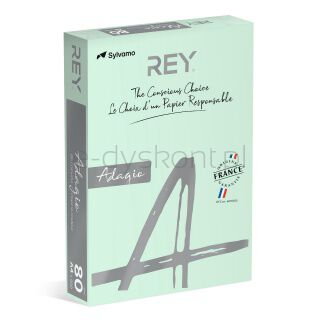 Rey Adagio Papier ksero A4, 80gsm, 81 j.zielony PASTEL *RYADA080X434 R200, 500 ark.