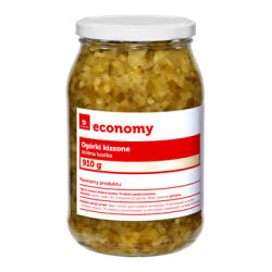 Tge Ogórki Kiszone drobna kostka 910g/580g