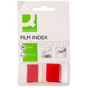 Q-Connect Zakładki indeksujące PP, 25,4x43,7mm, 50 kart., czerwone