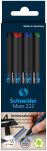 Schneider Zestaw Foliopisów Permanentnych Maxx 222, F, 0,7Mm, 4 Szt., Miks Kolorów - 2
