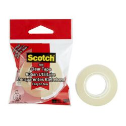 Scotch Taśma Klejąca 508, 19Mmx33M, Przezroczysta Żółta