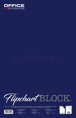 Office Products Blok Do Flipchartów Kratka, 65X100Cm, 20 Kart., Biały 