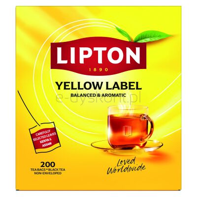 Lipton Herbata Czarna, Yellow Label, 200 torebek
