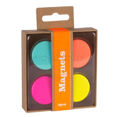 Zestaw Apli Fluor Collection, magnesy, 4 szt., mix kolorów