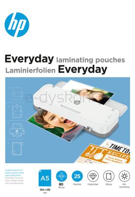 Everyday Folie laminacyjne HP A5, 80 Mic, 25 Szt., Przezroczyste/Połysk