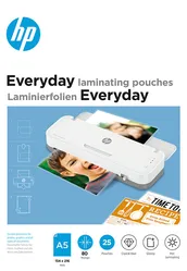 Folie Laminacyjne Hp Everyday, A5, 80 Mic, 25 Szt., Przezroczyste/Połysk