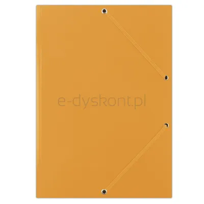 Donau Teczka Z Gumką Karton, A4, 400Gsm, 3-Skrz., Pomarańczowa 