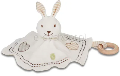 Bawełniana przytulanka, kocyk króliczek od 0m-ca (25cm) fsc & gots