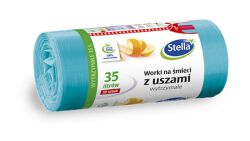 Stella Worki na śmieci z uszami, 35 l, 30 szt. turkusowe, turkus