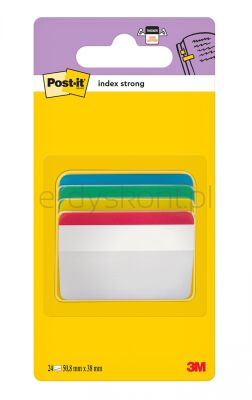 Post-It Zakładki indeksujące do archiwizacji (686-A1), PP, wygięte, 50,8x38,1mm, 4x6 kart., mix kolorów 